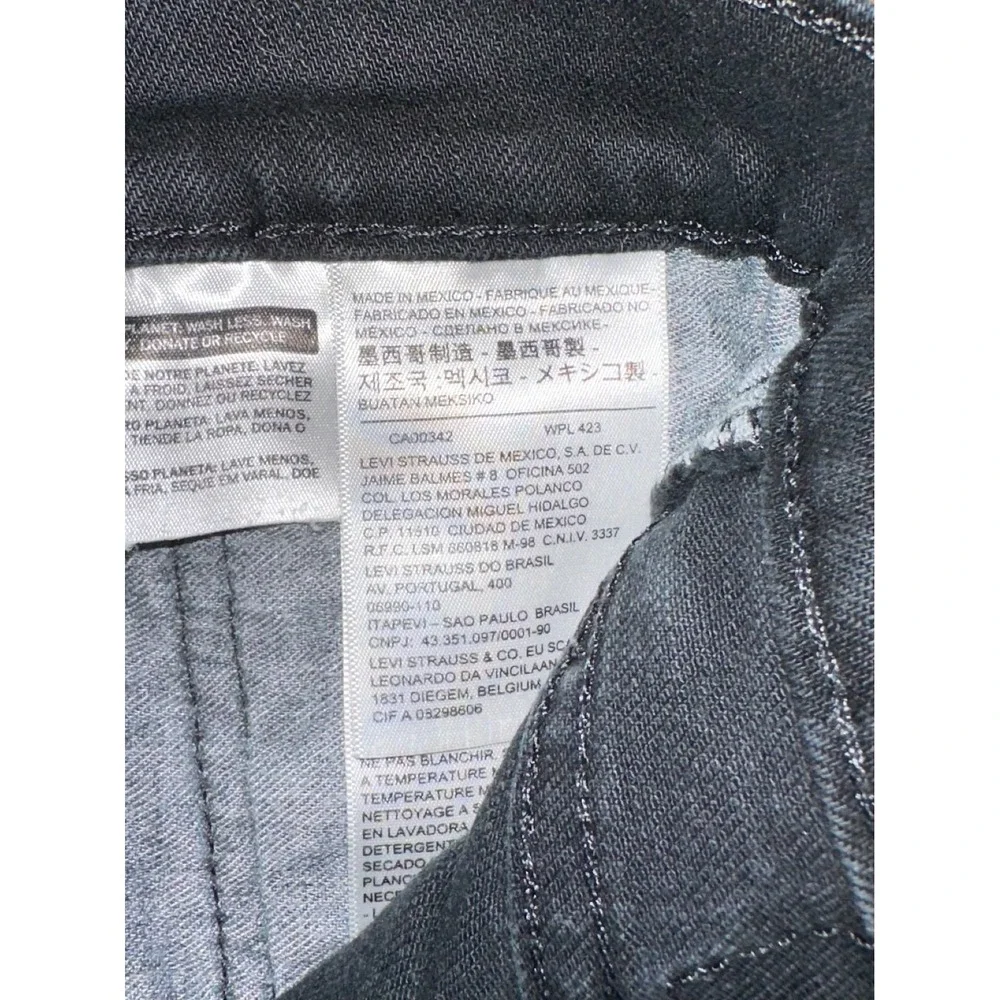 Levi's 512 Jeans Men's Size 31x30 Black Denim Slim Fit‎ Flat Front Straight Leg